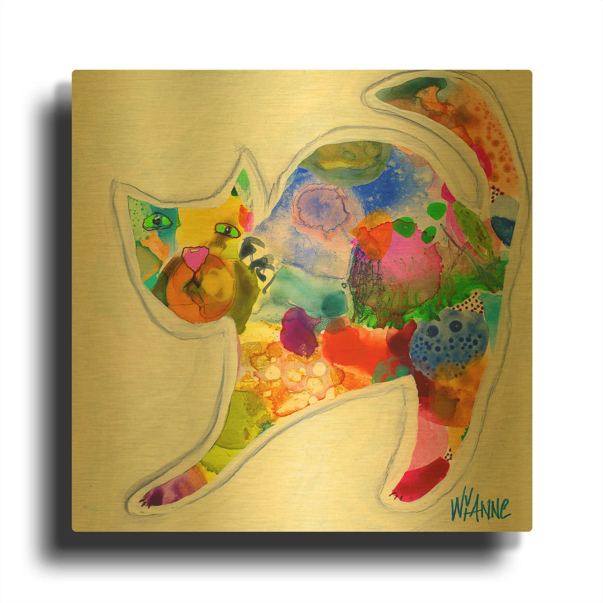 'Who Me' By Wyanne Gold Metal Wall Art