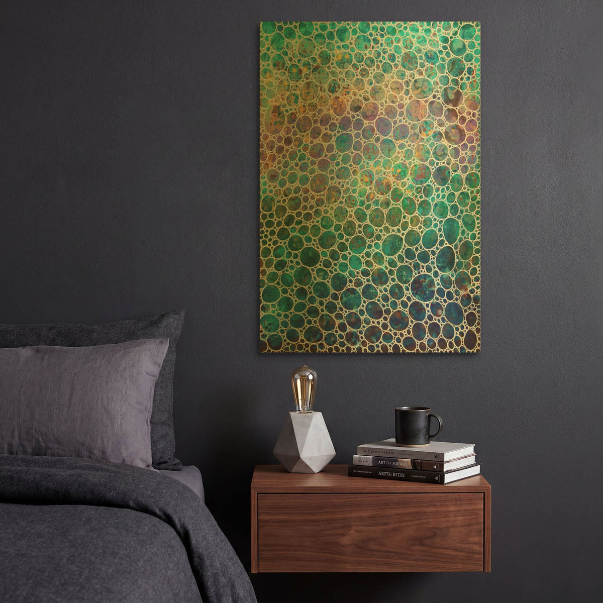 'Dimension 30' By Hilary Winfield Gold Metal Wall Art