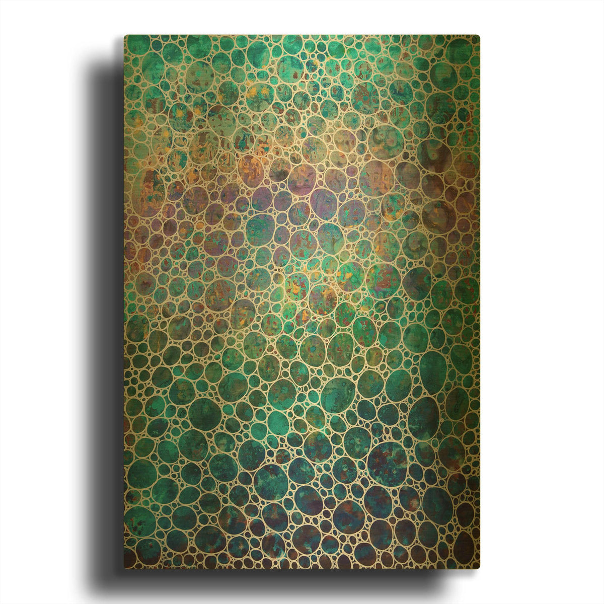 'Dimension 30' By Hilary Winfield Gold Metal Wall Art