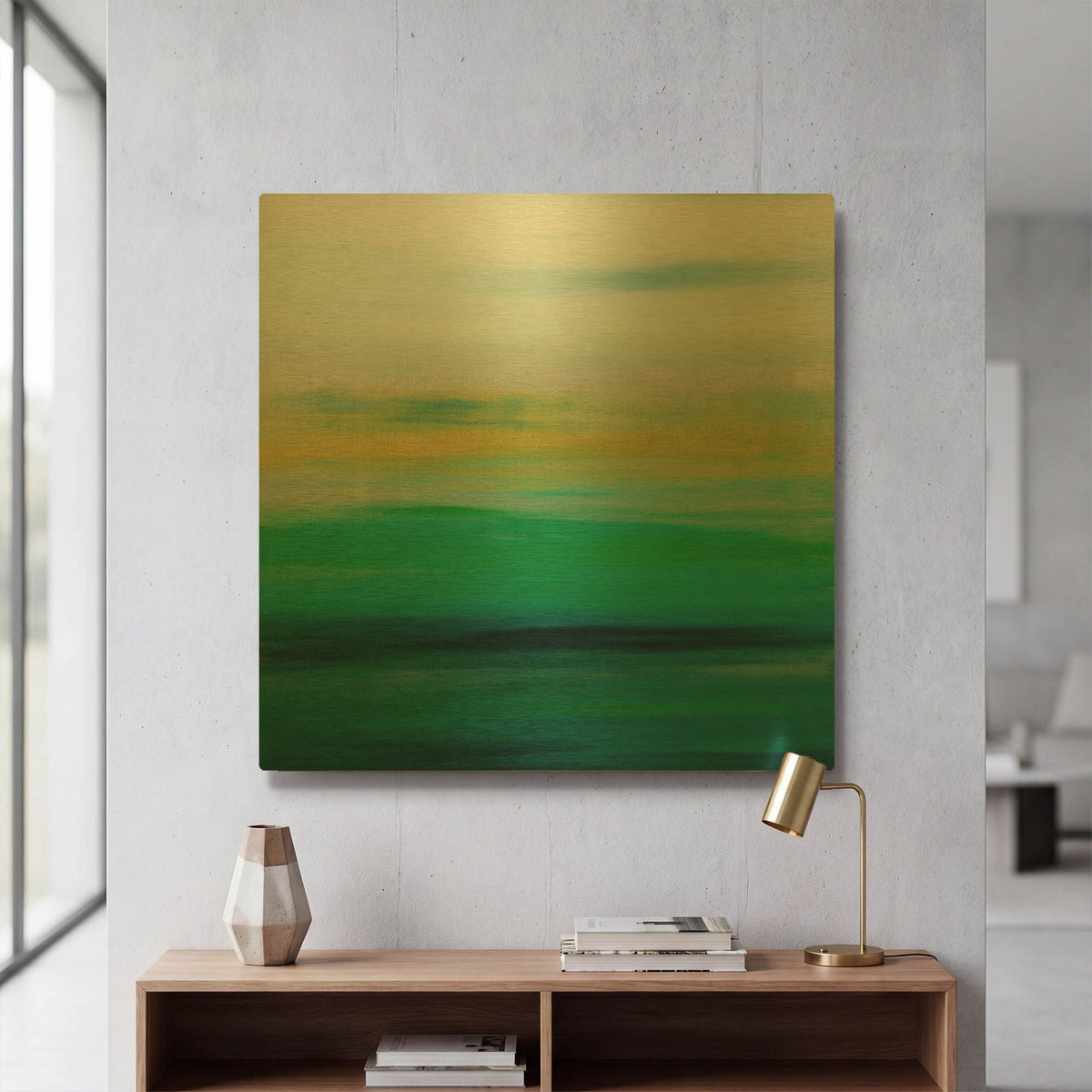 'Sunset 49' By Hilary Winfield Gold Metal Wall Art