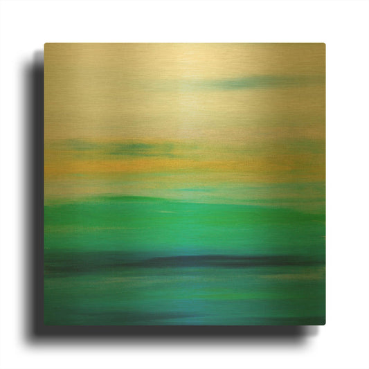 'Sunset 49' By Hilary Winfield Gold Metal Wall Art