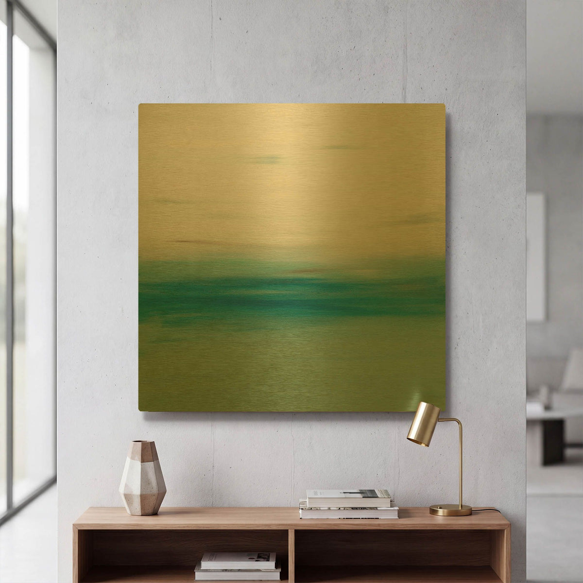 'Sunset 50' By Hilary Winfield Gold Metal Wall Art