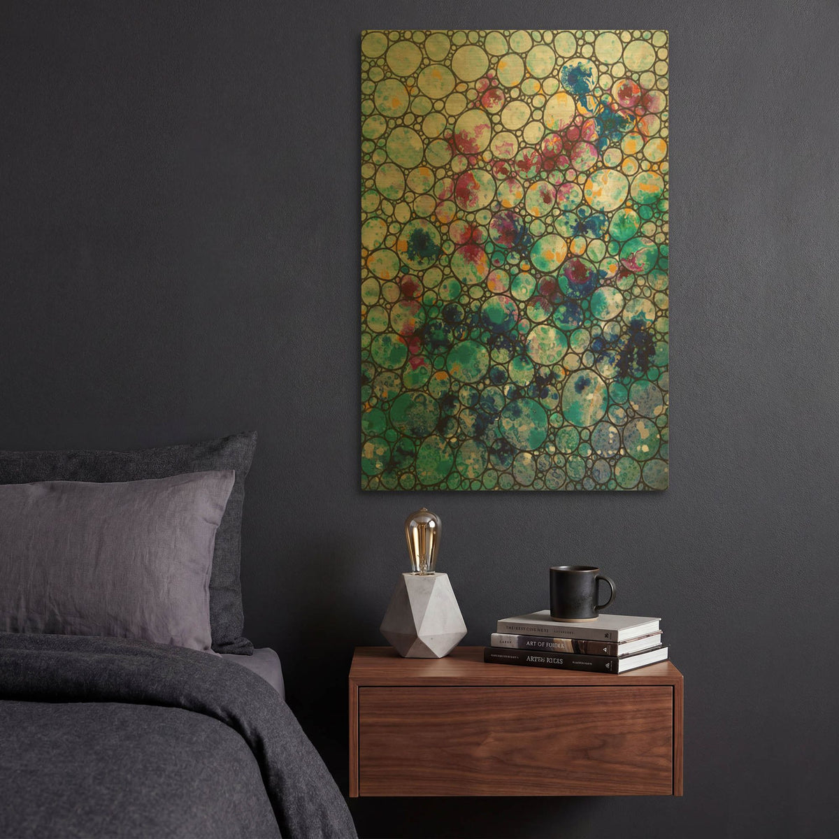 'Dimension 35' By Hilary Winfield Gold Metal Wall Art
