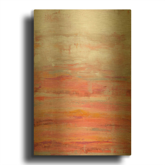 'Lithosphere 180' By Hilary Winfield Gold Metal Wall Art