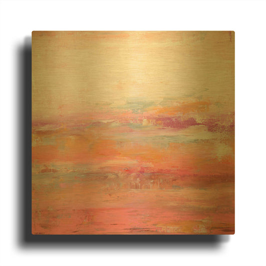 'Modern Industrial 30' By Hilary Winfield Gold Metal Wall Art