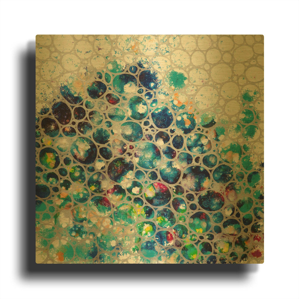 'Dimension 43' By Hilary Winfield Gold Metal Wall Art