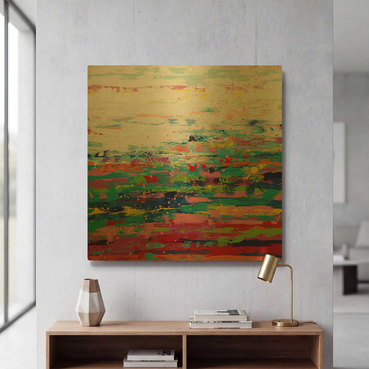 'Stratosphere 13' By Hilary Winfield Gold Metal Wall Art
