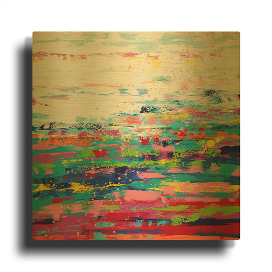 'Stratosphere 13' By Hilary Winfield Gold Metal Wall Art