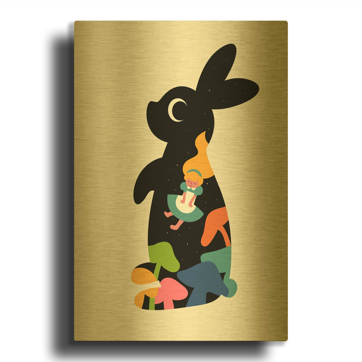 'Alice' By Andy Westface Gold Metal Wall Art