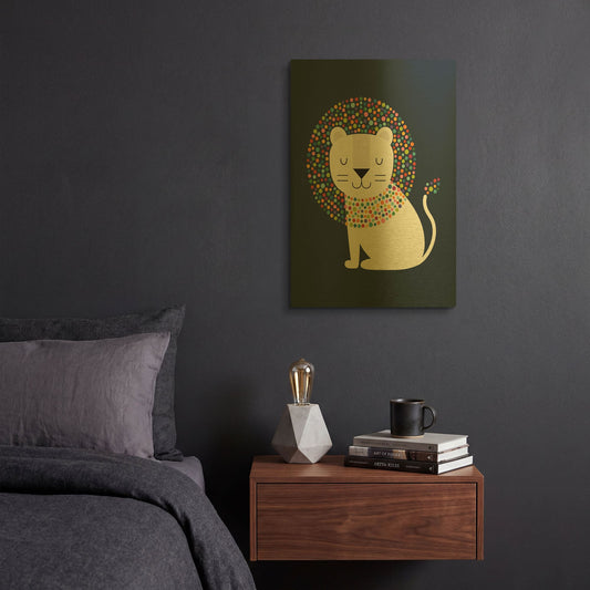 'As A Lion' By Andy Westface Gold Metal Wall Art