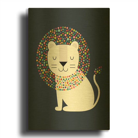 'As A Lion' By Andy Westface Gold Metal Wall Art