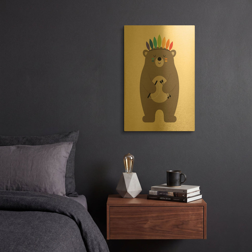'Be Brave' By Andy Westface Gold Metal Wall Art