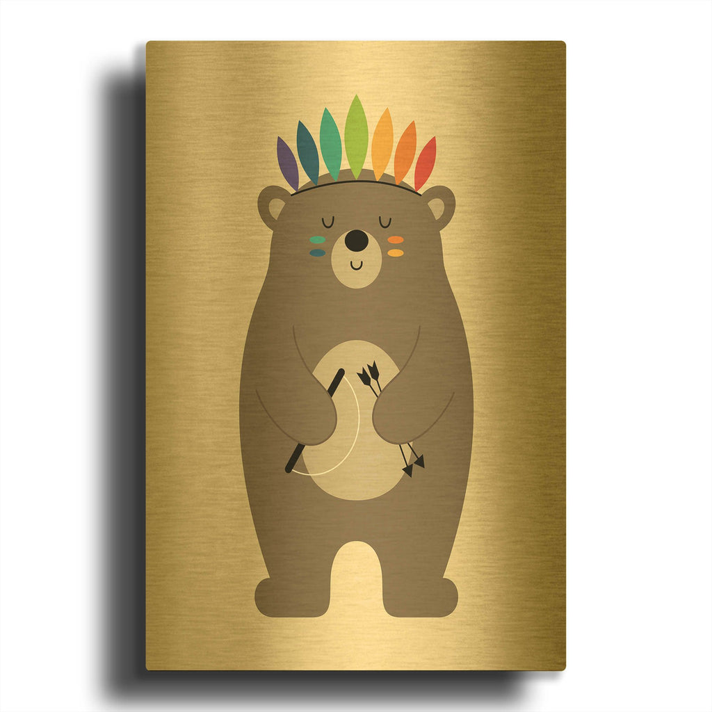 'Be Brave' By Andy Westface Gold Metal Wall Art