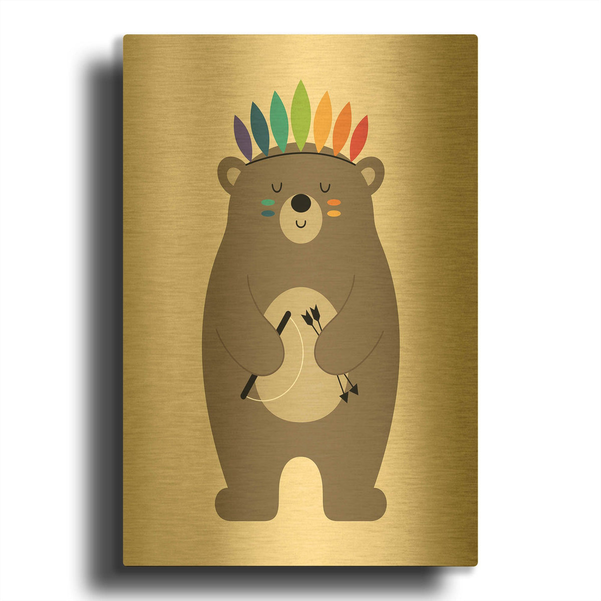'Be Brave' By Andy Westface Gold Metal Wall Art