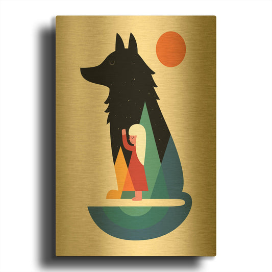 'Best Friend' By Andy Westface Gold Metal Wall Art