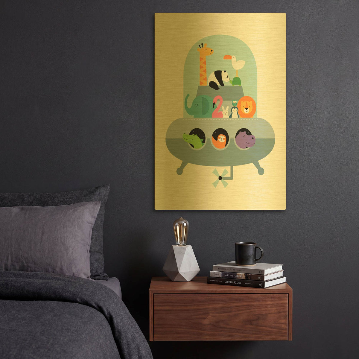 'Expedition' By Andy Westface Gold Metal Wall Art