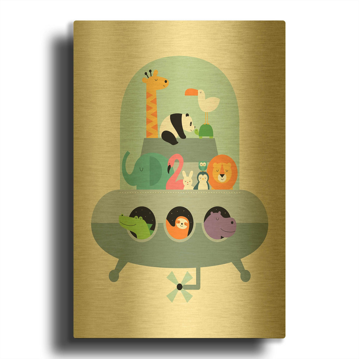 'Expedition' By Andy Westface Gold Metal Wall Art