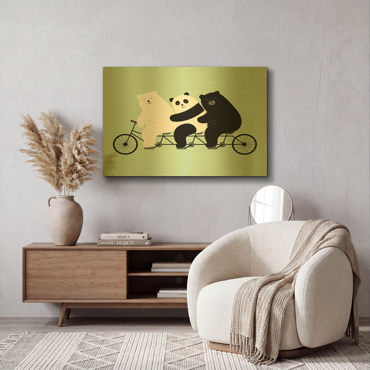 'Family Time' By Andy Westface Gold Metal Wall Art
