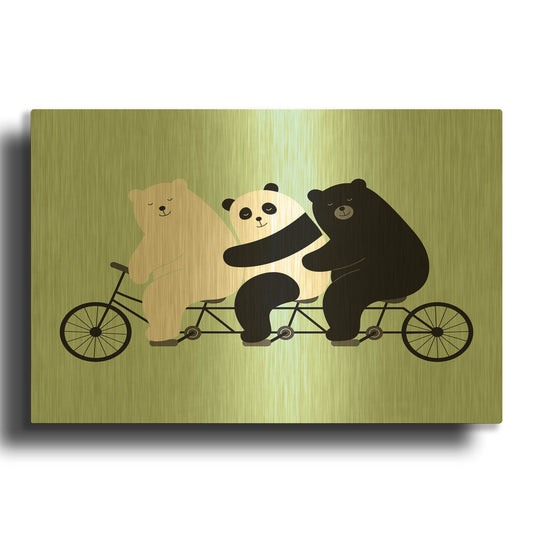 'Family Time' By Andy Westface Gold Metal Wall Art