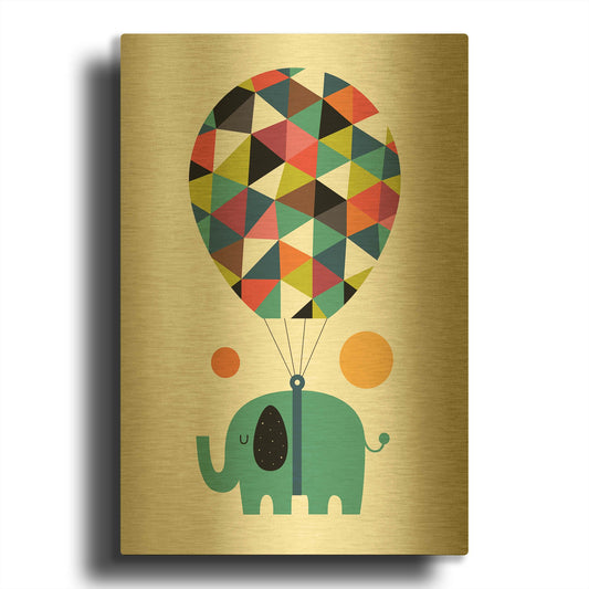 'Fly High And Dream Big' By Andy Westface Gold Metal Wall Art