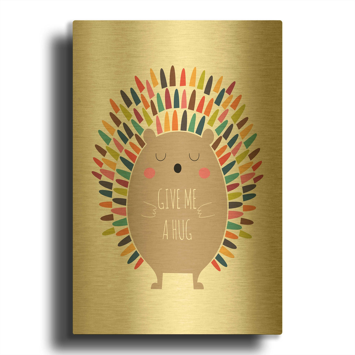 'Give Me A Hug' By Andy Westface Gold Metal Wall Art