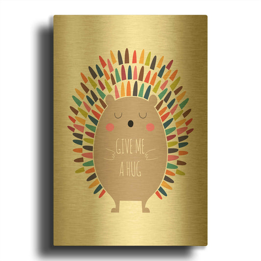 'Give Me A Hug' By Andy Westface Gold Metal Wall Art