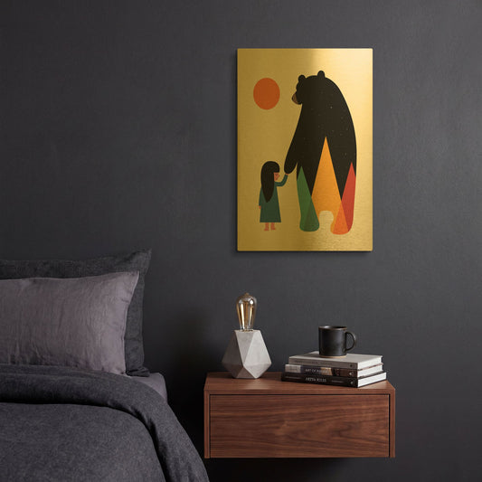 'Go Home' By Andy Westface Gold Metal Wall Art