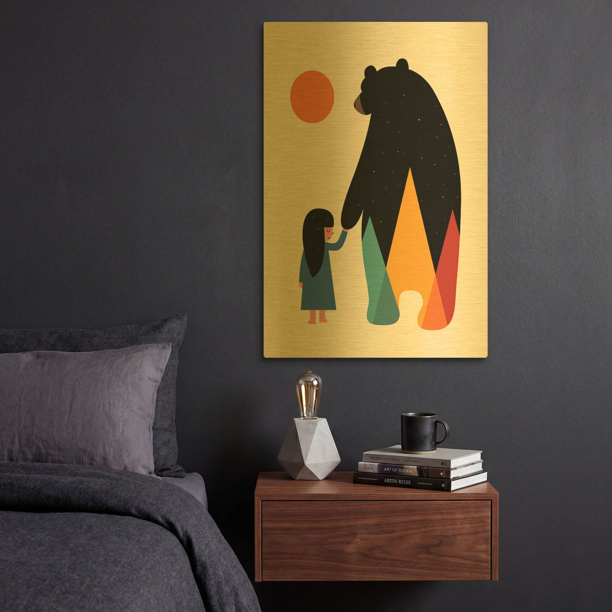 'Go Home' By Andy Westface Gold Metal Wall Art