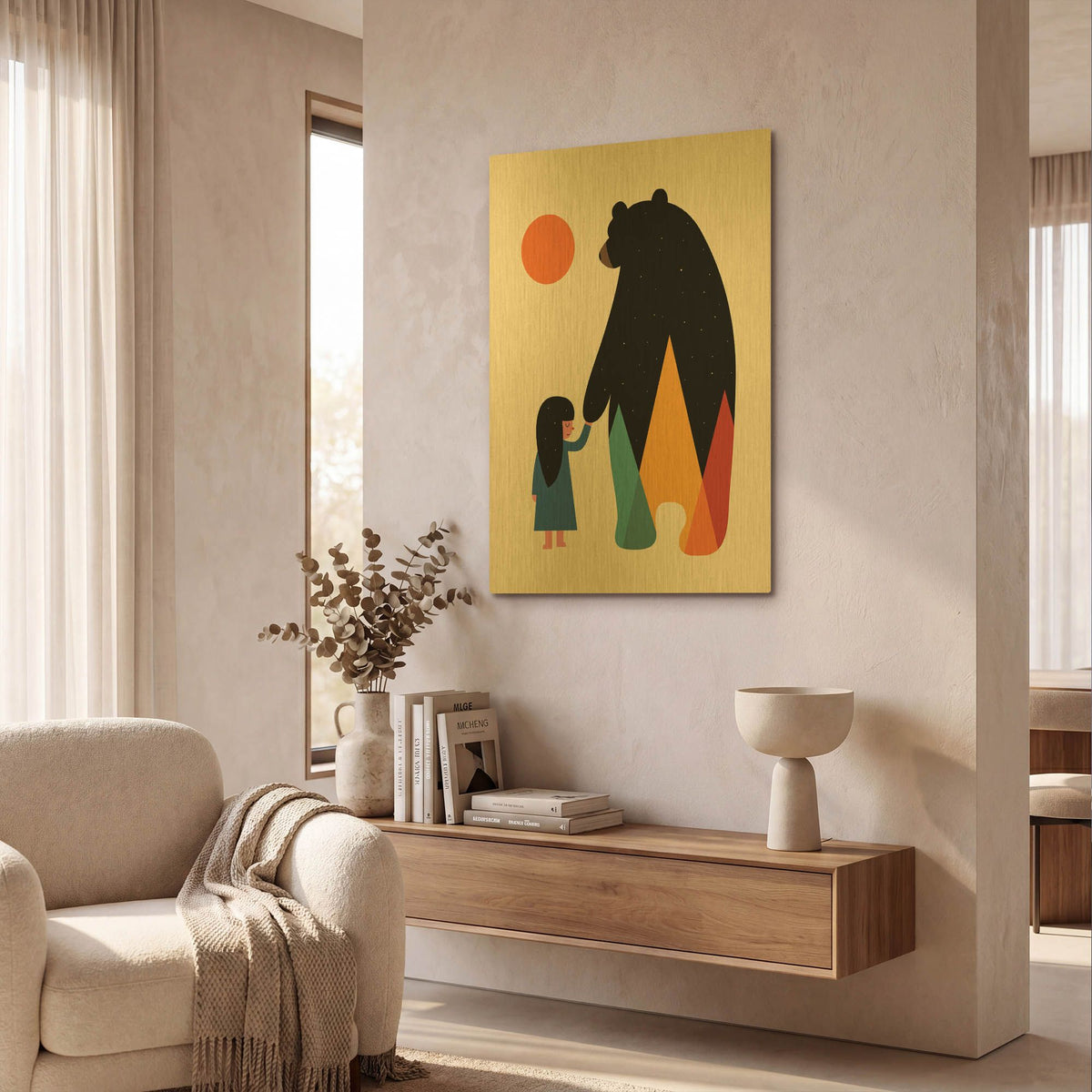 'Go Home' By Andy Westface Gold Metal Wall Art