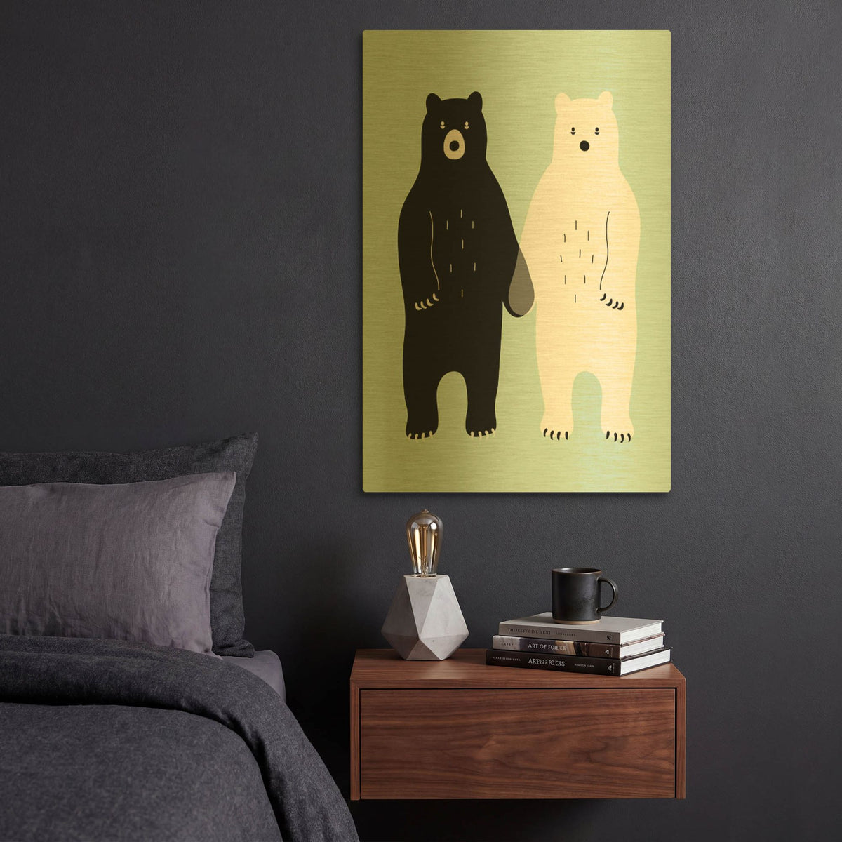 'Gray' By Andy Westface Gold Metal Wall Art