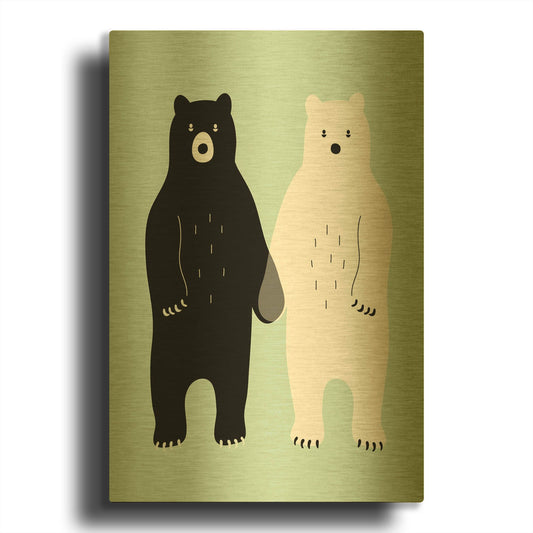 'Gray' By Andy Westface Gold Metal Wall Art