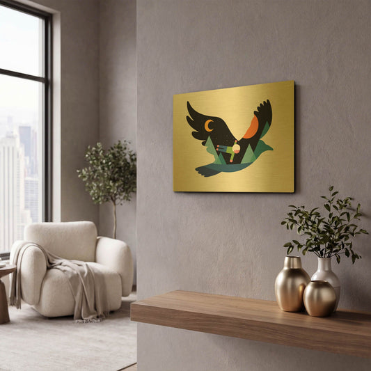 'I Believe I Can Fly' By Andy Westface Gold Metal Wall Art