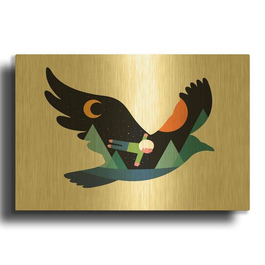 'I Believe I Can Fly' By Andy Westface Gold Metal Wall Art