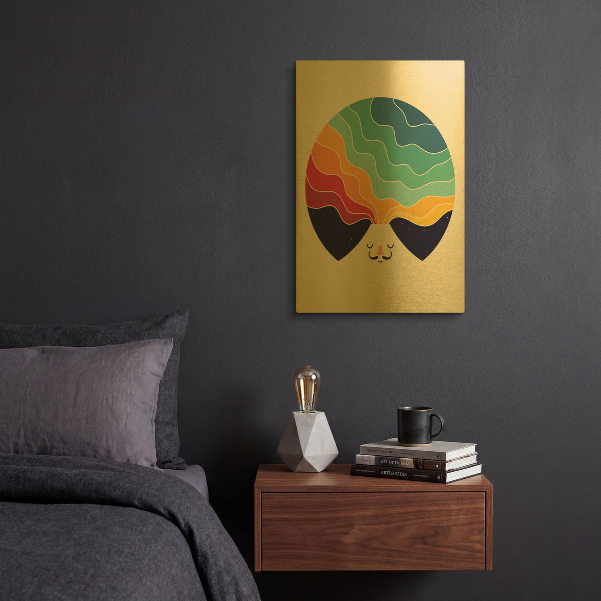 'Keep Think Creative' By Andy Westface Gold Metal Wall Art