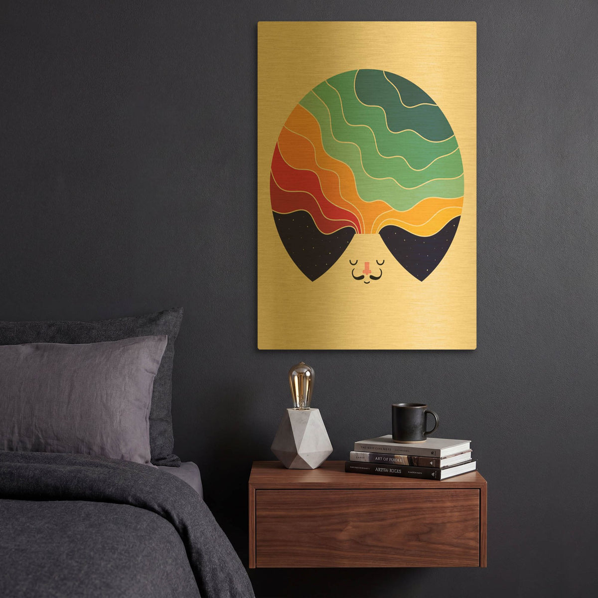 'Keep Think Creative' By Andy Westface Gold Metal Wall Art
