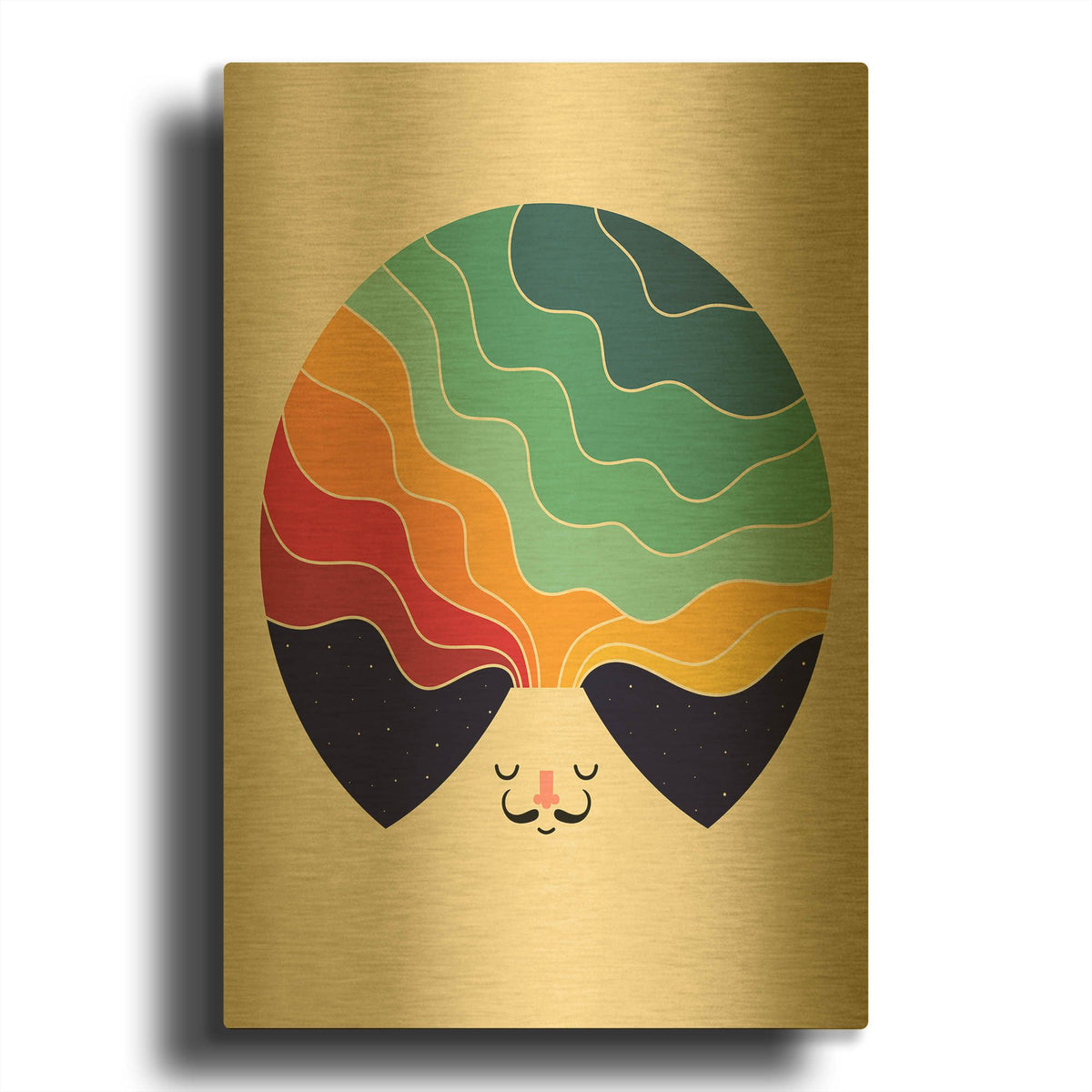 'Keep Think Creative' By Andy Westface Gold Metal Wall Art