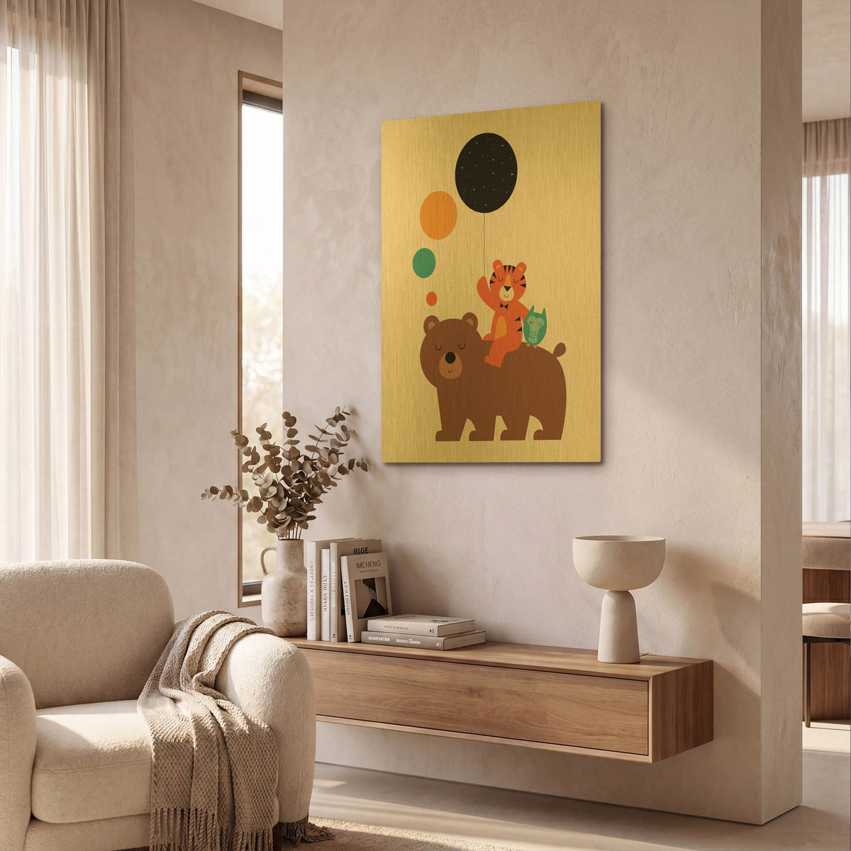 'Little Explorer' By Andy Westface Gold Metal Wall Art