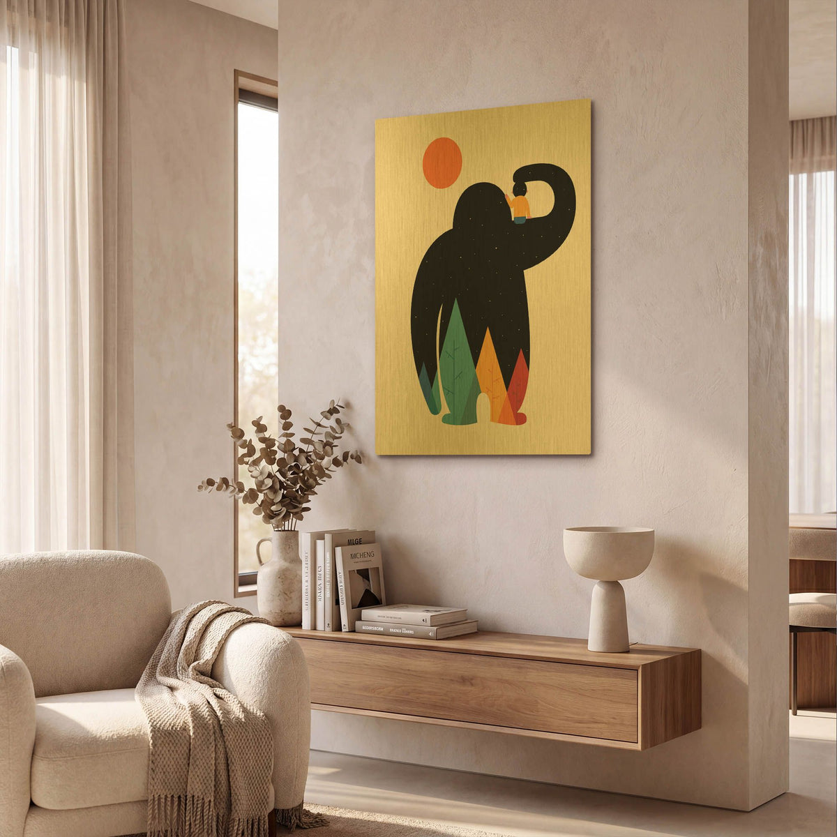 'Papa' By Andy Westface Gold Metal Wall Art