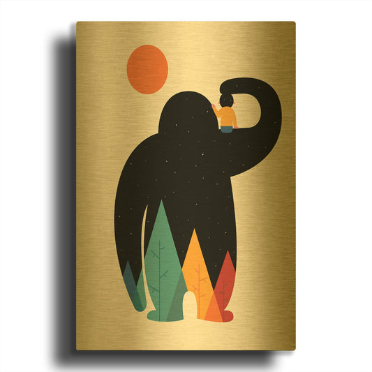 'Papa' By Andy Westface Gold Metal Wall Art