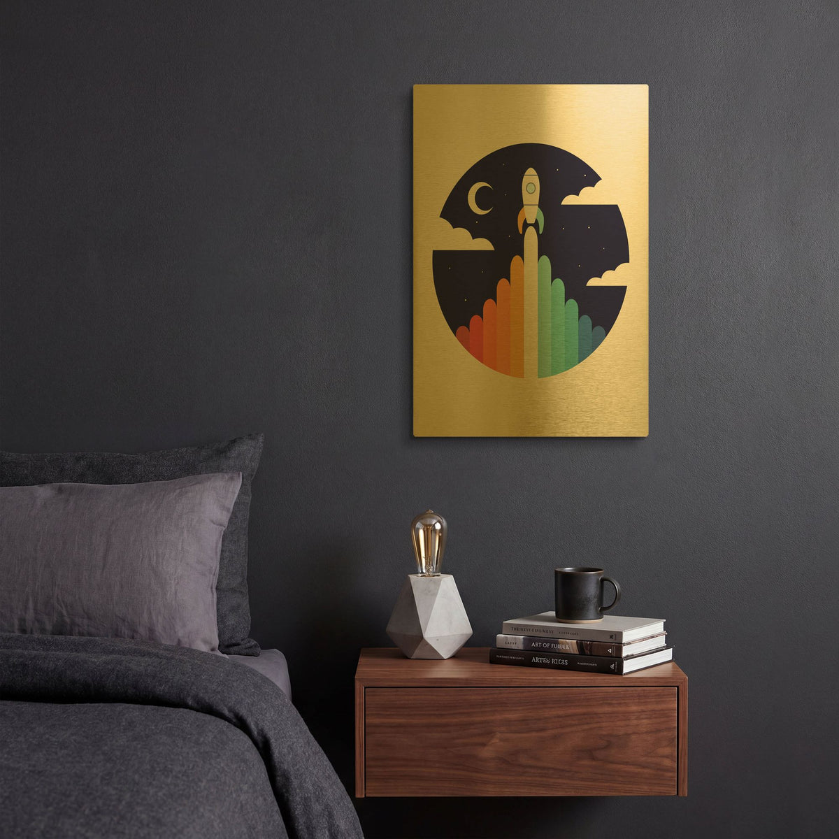'Up' By Andy Westface Gold Metal Wall Art