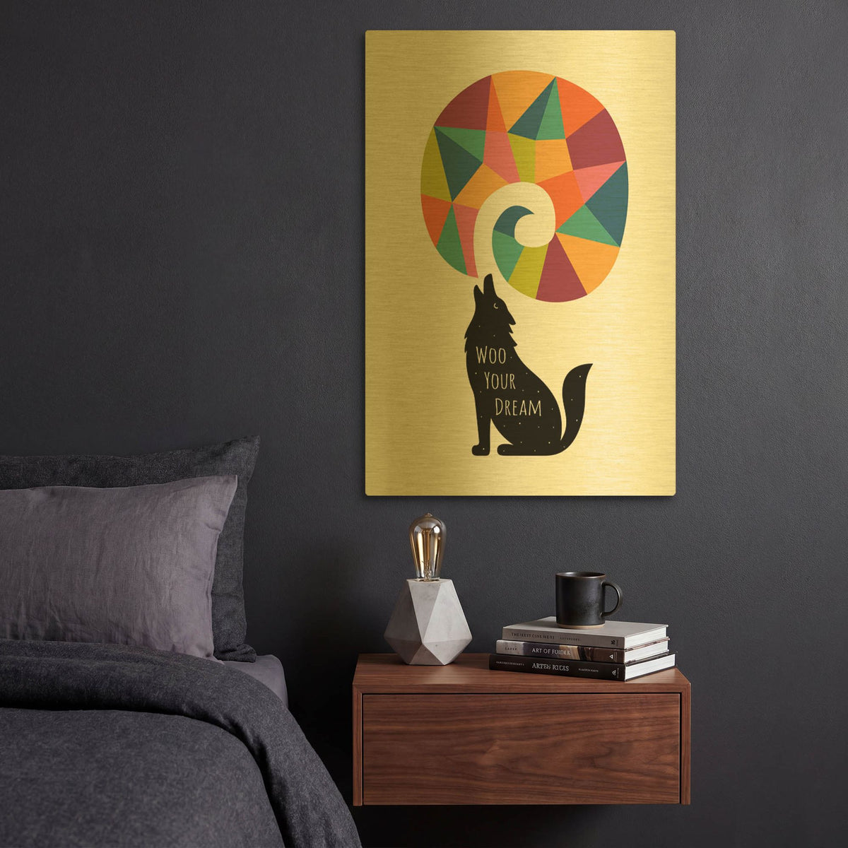 'Woo Your Dream' By Andy Westface Gold Metal Wall Art