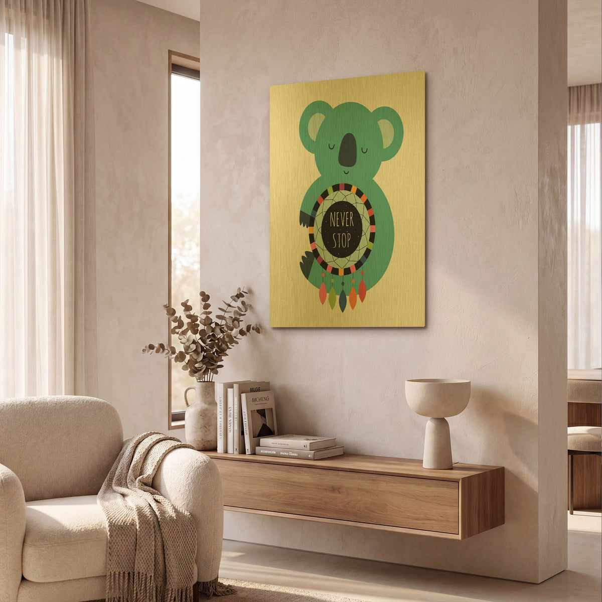 'Never Stop Dreaming' By Andy Westface Gold Metal Wall Art