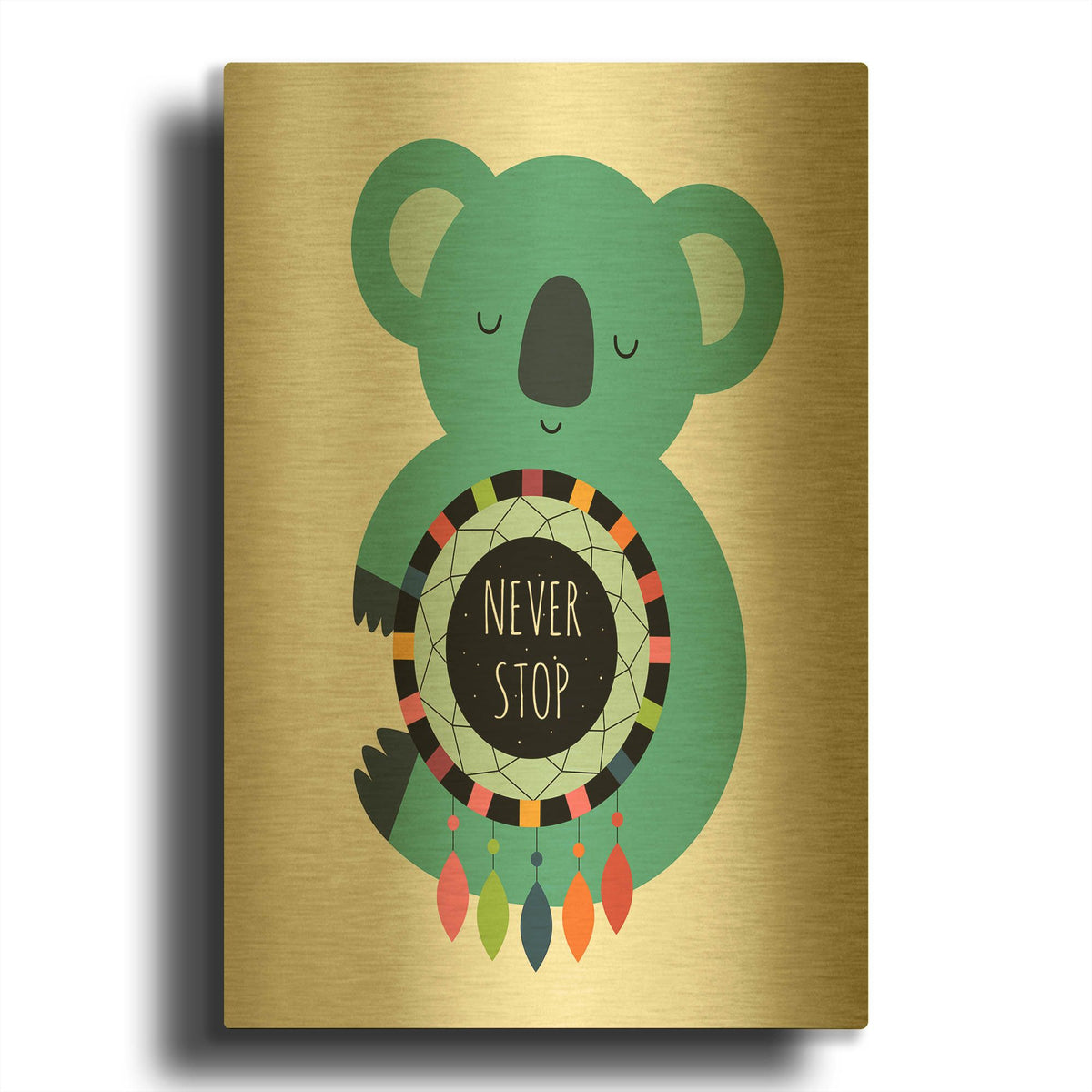 'Never Stop Dreaming' By Andy Westface Gold Metal Wall Art