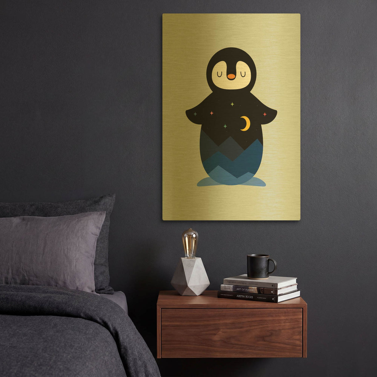 'Star Night' By Andy Westface Gold Metal Wall Art