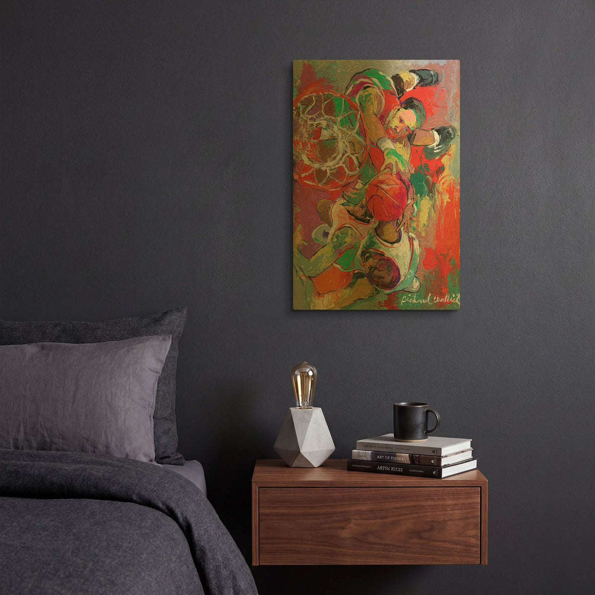 'Basketball' By Richard Wallich Gold Metal Wall Art