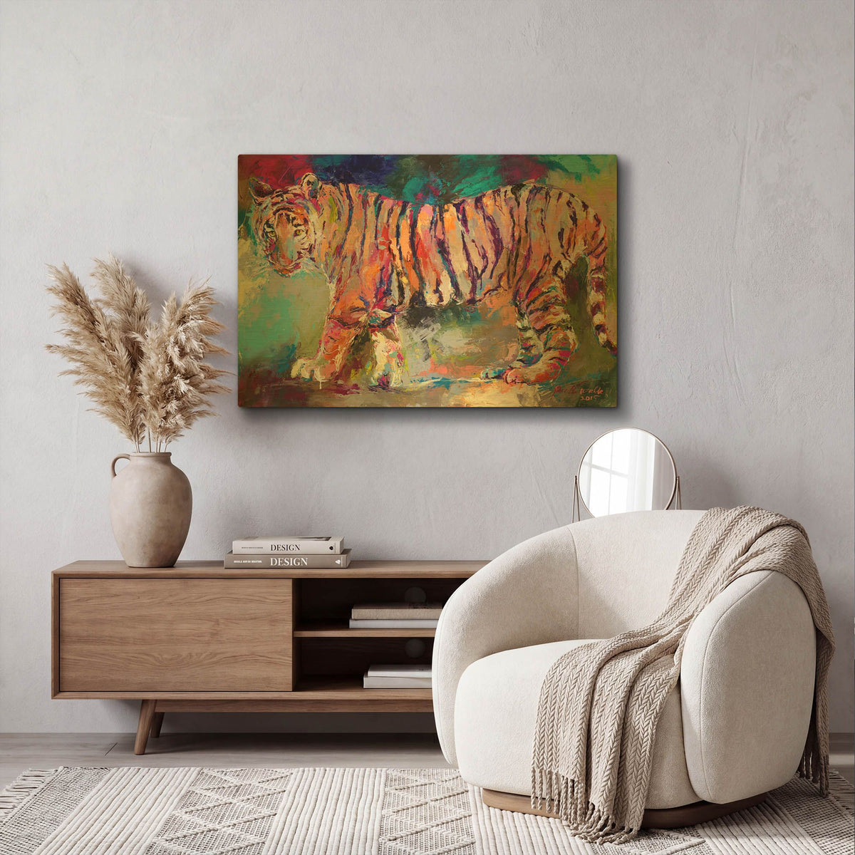 'Bengal Tiger' By Richard Wallich Gold Metal Wall Art