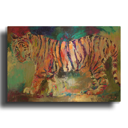 'Bengal Tiger' By Richard Wallich Gold Metal Wall Art