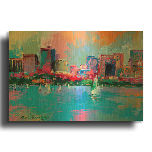 'Boston' By Richard Wallich Gold Metal Wall Art