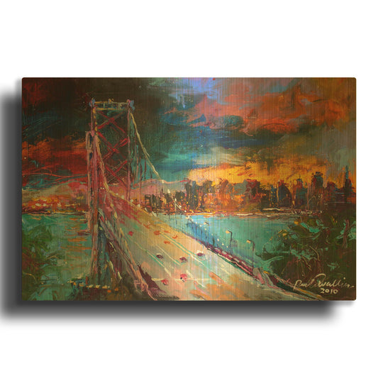 'San Fran' By Richard Wallich Gold Metal Wall Art