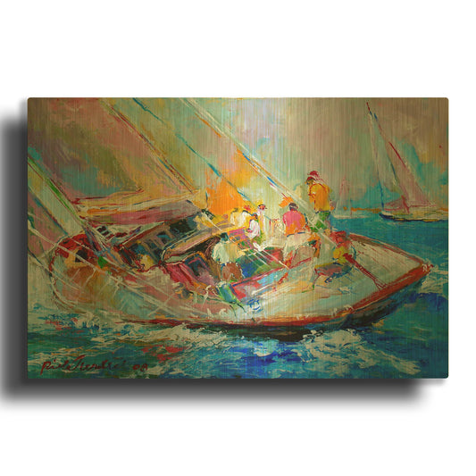 'Sail' By Richard Wallich Gold Metal Wall Art